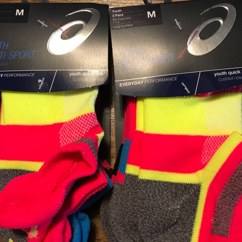 Asics Youth Multi Sport socks M(1-5 shoe) 9 pair